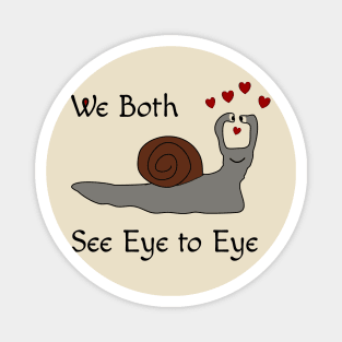 Valentine's Day Snail Eyes Magnet